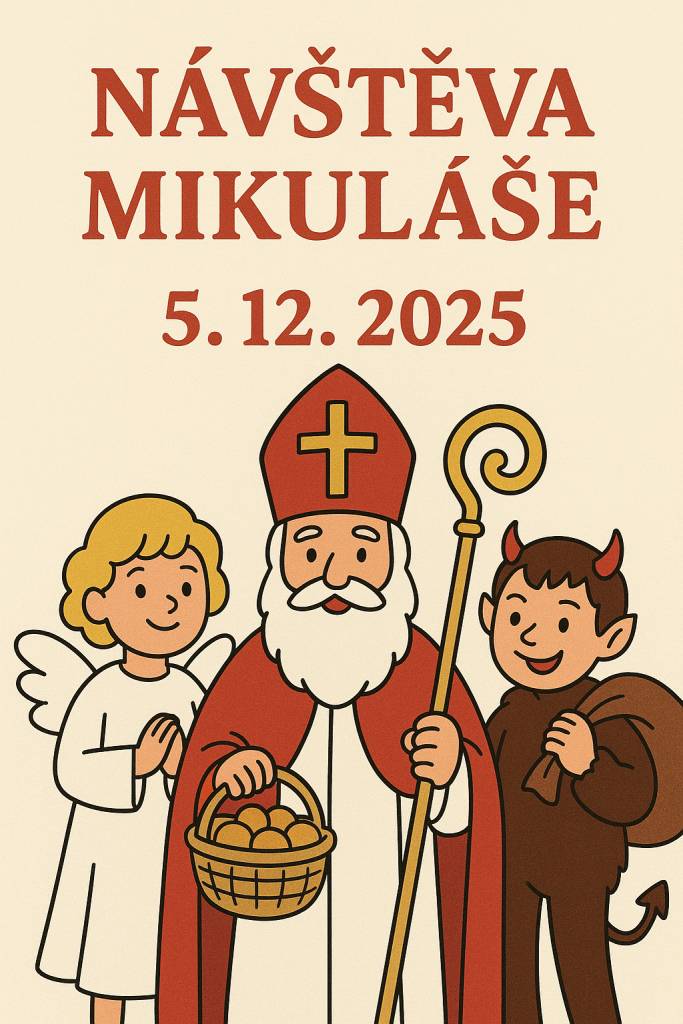 Milí rodiče,  v pátek 5. prosince k nám do Základní školy zavítá Mikuláš se svým doprovodem.