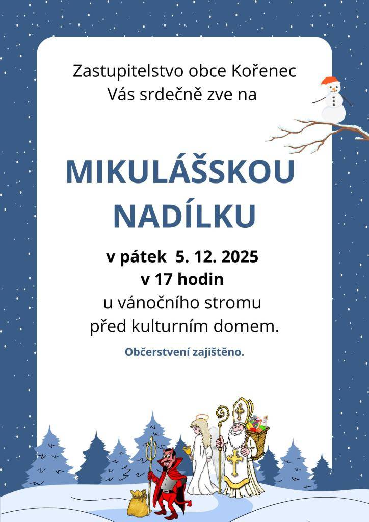 u vánočního stromu před kulturním domem.