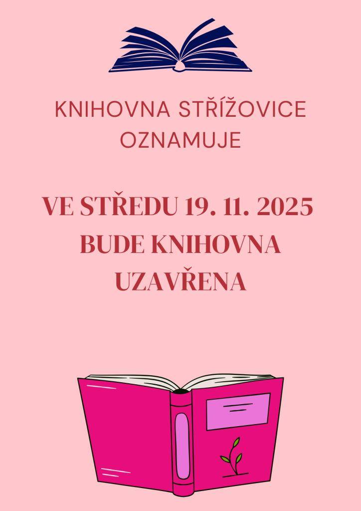 Ve středu 19. 11. bude knihovna uzavřena.
