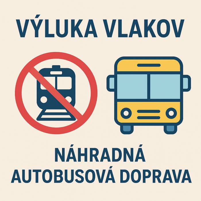 Výluky železničnej dopravy v úseku trate: