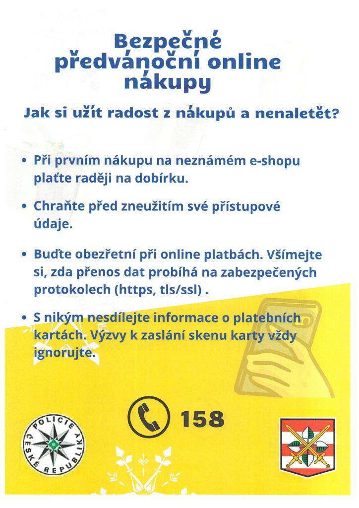 POLICIE ČR - BEZPEČNÉ PŘEDVÁNOČNÍ ONLINE NÁKUPY