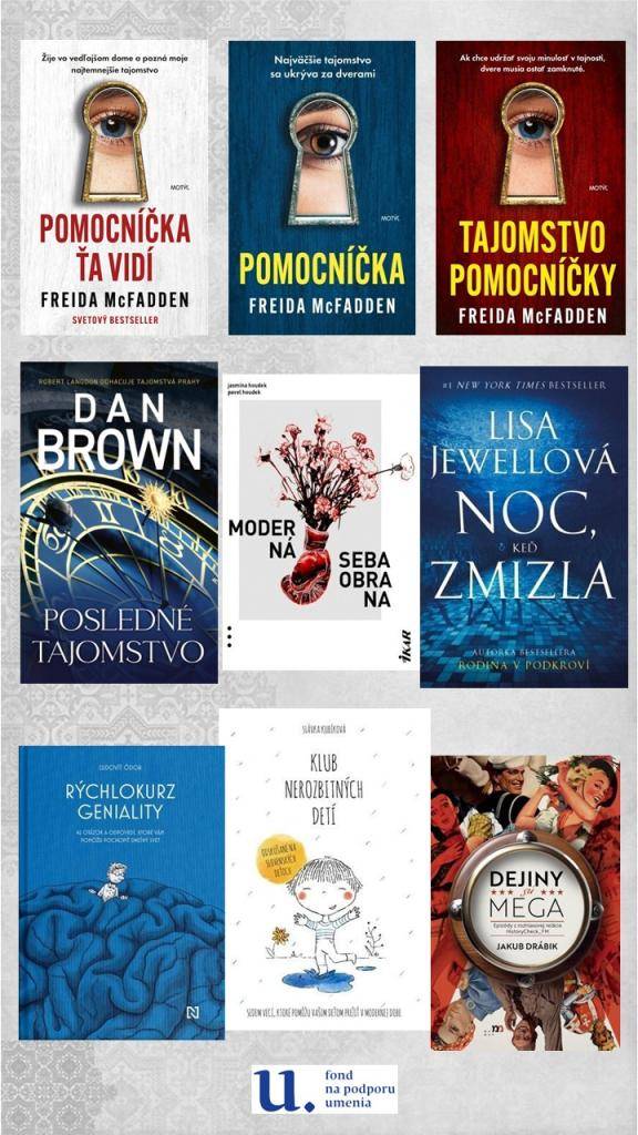 Nové knihy, noví hrdinovia, nové príbehy! ✨  Naša knižnica rozšírila svoj fond o takmer 80 titulov – vďaka získanej dotácii od Fondu na podporu umenia.  Prinášame vám prvú ukážku toho, na čo sa v novom roku môžete tešiť.   Nech sa rok 2026 začne s vôňou nových stránok a skvelých príbehov. ❤️