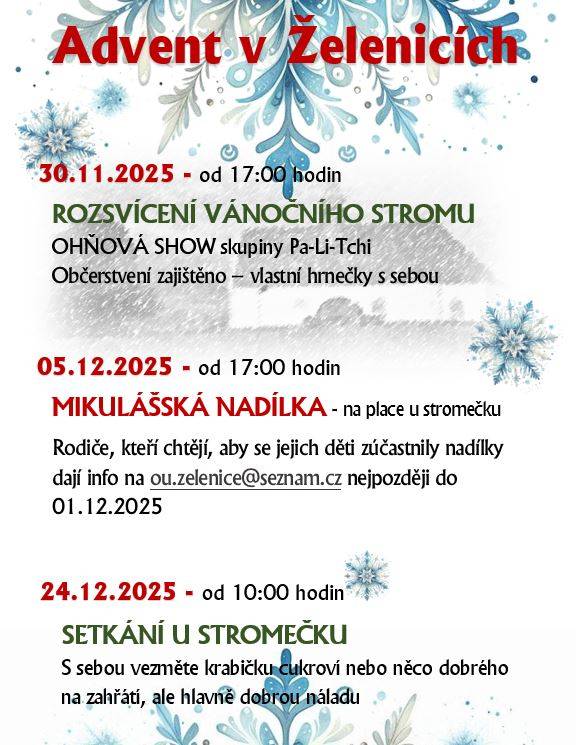 Advent v Želenicích 2025