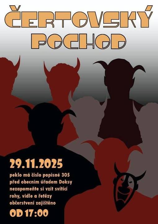 Kdy: 29.11.2025 od 17h  Kde: sraz před obecním úřadem v Doksech  Občerstvení zajištěno.  Všichni jste srdečně zváni