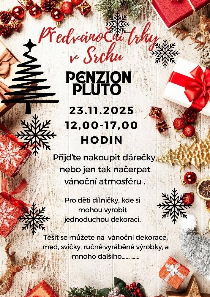 23.11. od 12:00 do 17:00 - Penzion Pluto.