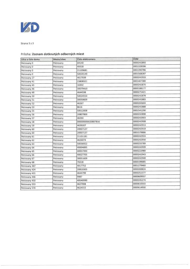 Oznamujeme občanom, že dňa 18.11.2025 od 08:10 hod. do 15:00 hod. je naplánované prerušenie distribúcie elektriny z dôvodu pravidelnej údržby distribučnej sústavy.