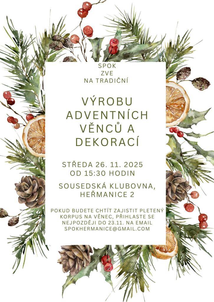 středa 26. 11. 2025 v Sousedské klubovně