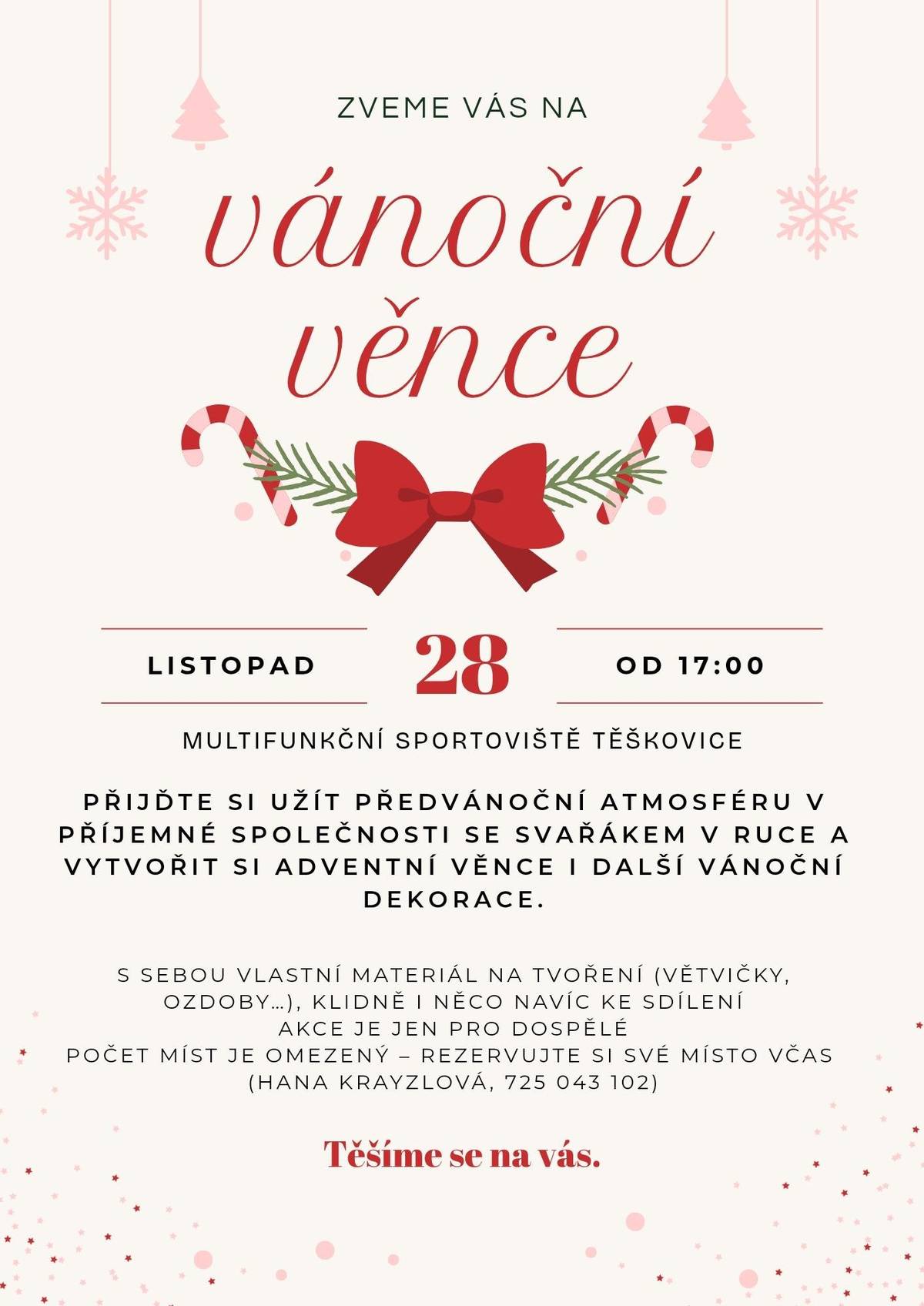 POZVÁNKA NA AKCI - VÁNOČNÍ VĚNCE