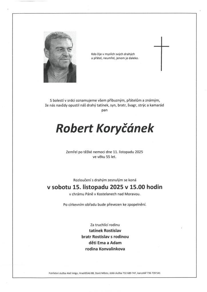 pan Robert Koryčánek, 55 let