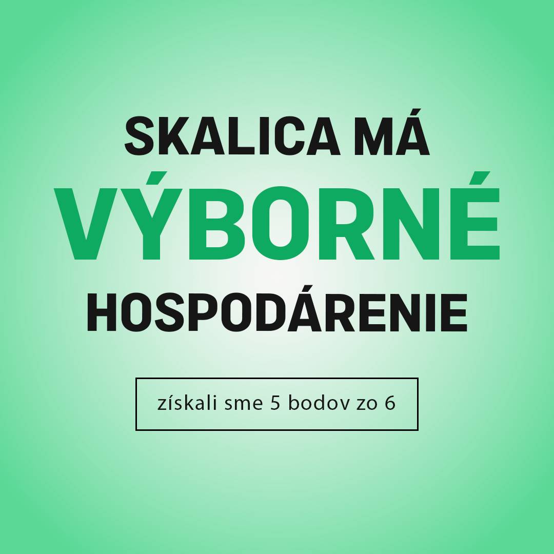 INEKO – Inštitút pre ekonomické a sociálne reformy – pravidelne hodnotí hospodárenie slovenských samospráv. A Skalica znova patrí medzi najlepšie mestá! Naše mesto získalo za rok 2024 hodnotenie 5 bodov zo 6, čo znamená druhýkrát po sebe „výborné finančné zdravie“. Navyše sme si udržali historicky najlepšie umiestnenie, ktoré sme už dosiahli za rok 2023 – 32. priečku zo 141 miest na Slovensku. INEKO tak potvrdzuje, že Skalica patrí medzi mestá s najzodpovednejším hospodárením! Viac informácií a detailné hodnotenie nájdete na odkaze: https://www.hospodarenieobci.sk/.../samosp.../504815/2024/0/