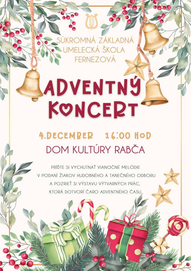 SZUŠ Fernezová Vás pozýva na Adventný koncert v Rabči