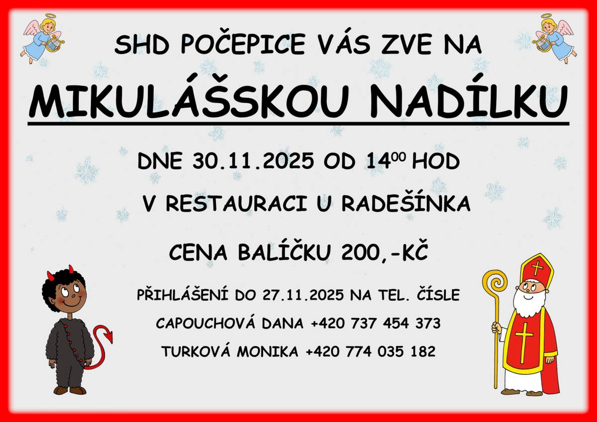 Mikulášská nadílka 30.11.2025 od 14h