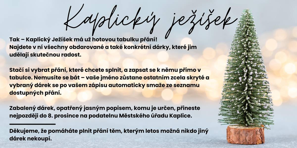 Odkaz na seznam přání naleznete ZDE.