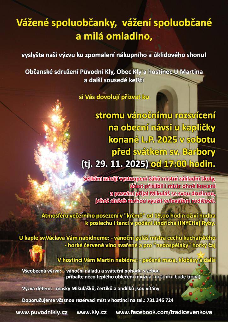 Pozvánka na rozsvícení vánočního stromu