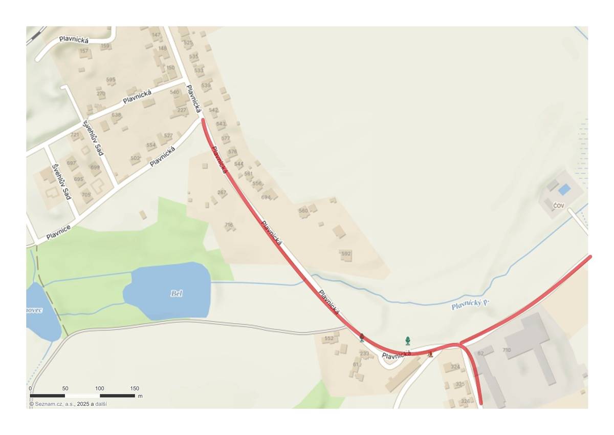 Dne 4. 12. 2025 v čase od 8:00 do 14:00 hod. bude přerušena dodávka pitné vody ve spodní části ulice Plavnická a v Plavnici. Detail je znázorněn v přiložené mapě.