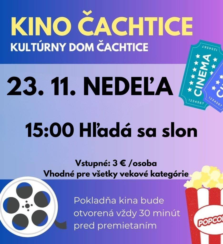 Detské kino - 23.11.2025- Hľadá sa slon.