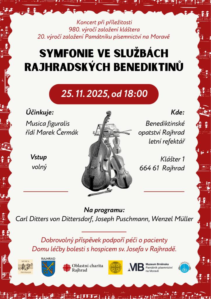 Koncert při příležitosti založení kláštera a Památníku písemnictví na Moravě