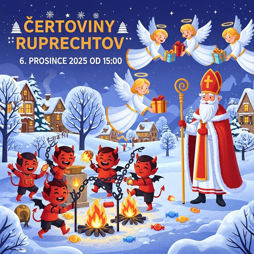 Zábavné mikulášské odpoledne plné her, soutěží a dárků pro děti.