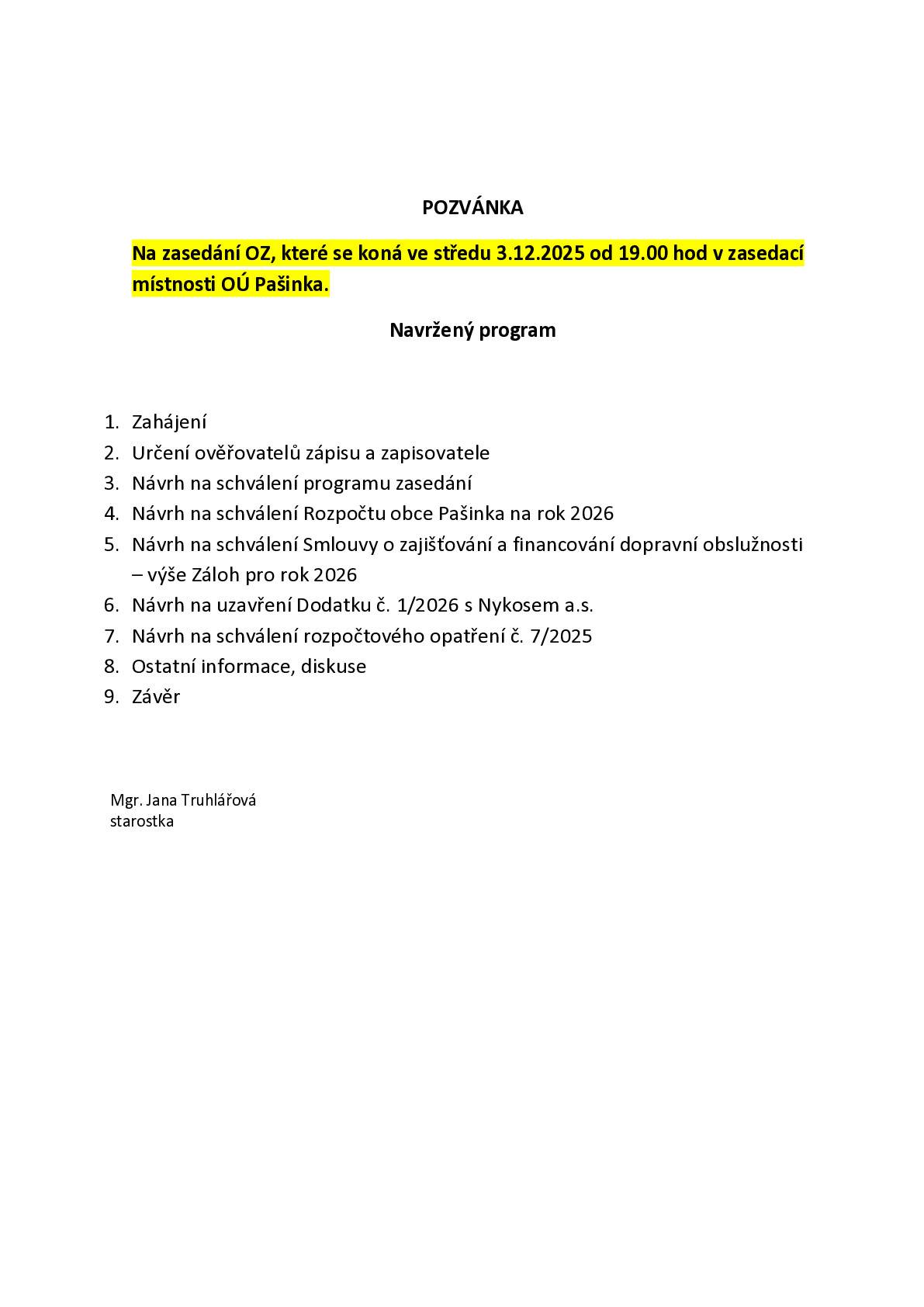 Informace pro občany