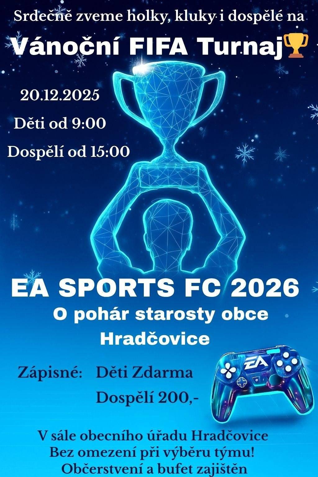 Přihlášky zasílejte na obec@hradcovice.cz, uveďte prosím jméno, příjmení a věk.