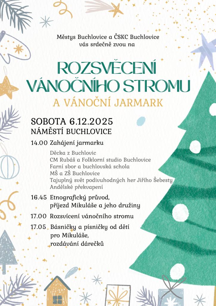 - v sobotu 6.12.2025 na náměstí v Buchlovicích