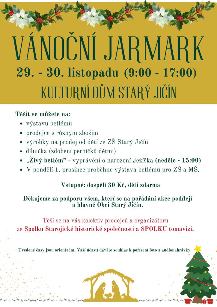 hodová zábava v Palačově, vánoční jarmark, muzeum Valašsko, rozsvícení obecního vánočního stromu