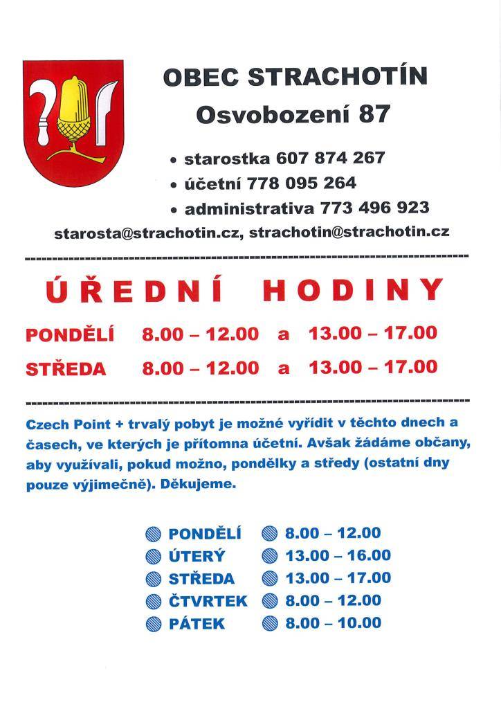 Informace o kanceláři OÚ