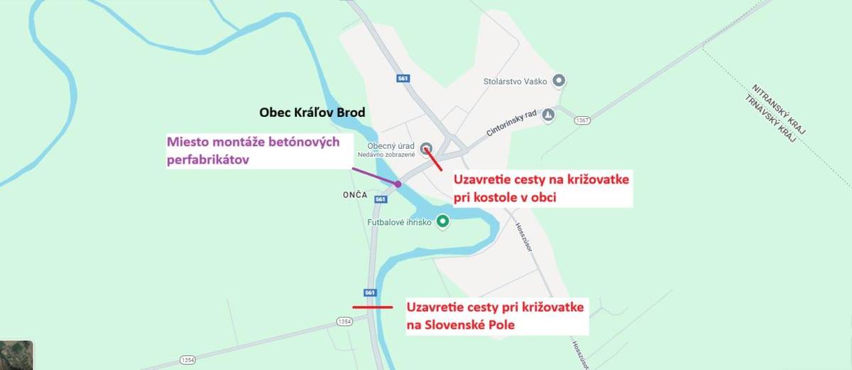 Na základe oznámenia odboru cestnej dopravy OU Galanta oznamujeme, že most v Kráľovom Brode od 22.11.2025, od 20:30 hod. do 23.11.2025, do 6:00 hod. bude úplne uzavretý.- Értesítjük a lakosságot, hogy a királyrévi híd 2025.11.22.-én 20:30 órától 2025.11.23.-án 6:00 óráig teljesen le lesz zárva.