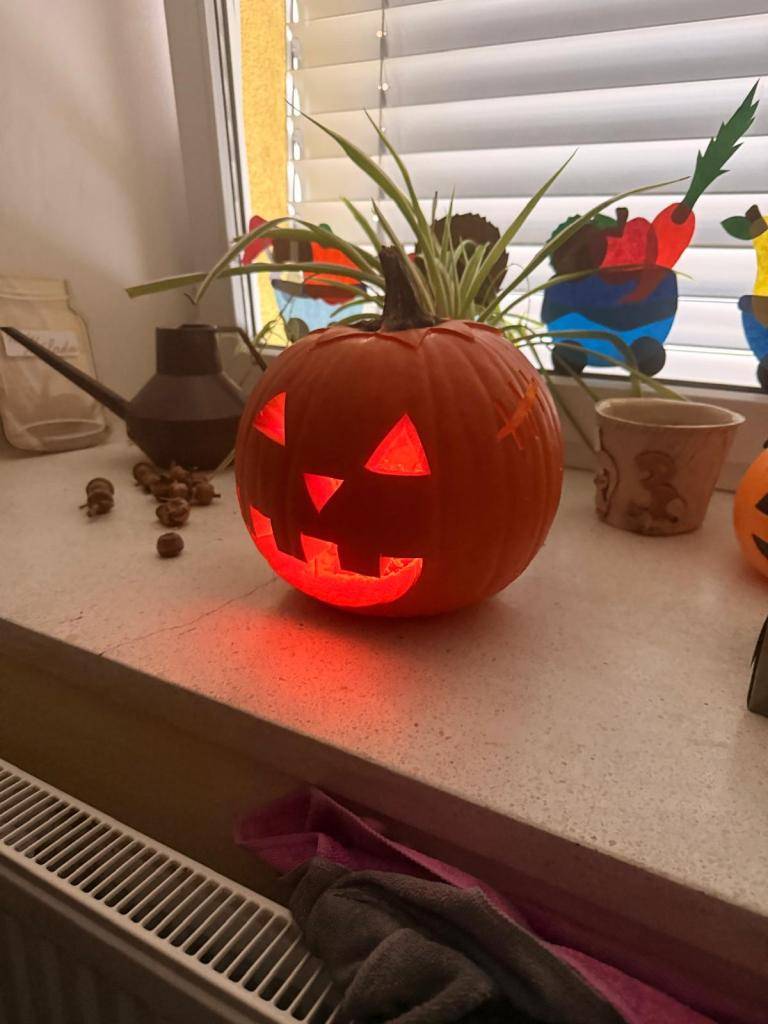 Dýňová slavnost nabídla žákům 1. ročníku zábavné učení s dýní. V rámci programu si děti vyzkoušely čtení slabik na dýních, hravé počítání a na závěr vlastnoručně vydlabali dýni.