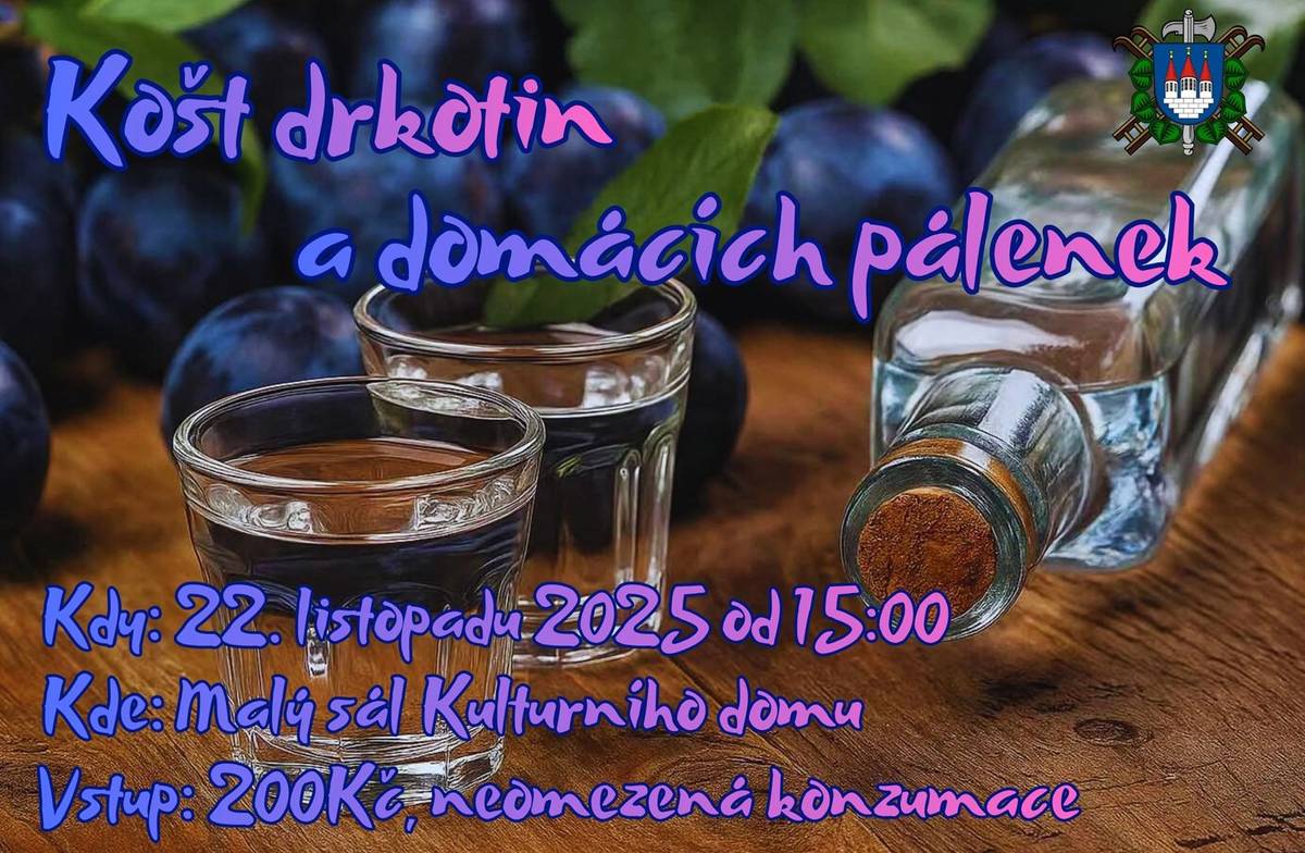 🥘 Košt drkotin a domácích pálenek - 22. 11. 2025🥃 🚒 Sbor dobrovolných hasičů Vracov si Vás dovoluje pozvat na Košt drkotin a domácích pálenek v malém sále kulturního domu 🏛️ v sobotu 22.11. 2025 od 15:00 hodin 🕒. 🏆 Vyhlášení vítězů cca v 18:00 hod. 💸 Vstupné 200 Kč včetně skleničky 🍷, děti do 15 let vstup zdarma 👧🧒. V ceně neomezená konzumace drkotin 🥘 i pálenky 🥃. 📥 Příjem vzorků je v sobotu 22. 11. 2025 od 10 do 13 hod. ⏰ v KD. V případě zájmu misky na drkotiny 🍲 a láhve na pálenky u p. Pláška, 📞 tel.: 777 962 643.        👦Michal  s vynálezy ze školky - 27. 11. 2025 ✂️🧸 SVČ Dúbrava Vracov zve všechny děti 👧🧑 s rodiči 👨👩👧 i prarodiči 👵👴 na pořad plný smíchu 😂, pohybu 🤸♀️ a fantazie ✨, kterým Vás provede Michal z Kouzelné školky 🌈, který to umí nejen s barevnou lepenkou. Představení se koná ve čtvrtek 27. 11. 2025 od 17.00 v kulturním domě ve Vracově 🎭.   🍿Kino  Vracov - Milion - 28. 11. 2025🎬 MKK Vracov Vás srdečně zve do kina 📽️ na novou českou komedii Milion. Promítat budeme v pátek 28. 11. 2025 od 19.00 v kinosále kulturního domu ve Vracově. Vstupné je 130 Kč. Občerstvení 🥤 je zajištěno.   🎄Vánoční trhy s rozsvícením vánočního stromu -   30. 11. 2025 🎁 MKK Vracov Vás zve na tradiční Vánoční trhy 🛍️ a rozsvěcení vánočního stromu 🌟 na náměstí, a to v neděli 30. 11. 2025 od 14.00 do 16.30. Přijďte zažít vánoční atmosféru 🧣, koupit malý dárek 🎁 a ochutnat něco dobrého ☕. Ke sváteční atmosféře přispějí děti z Mateřské školy Vracov. 🎶