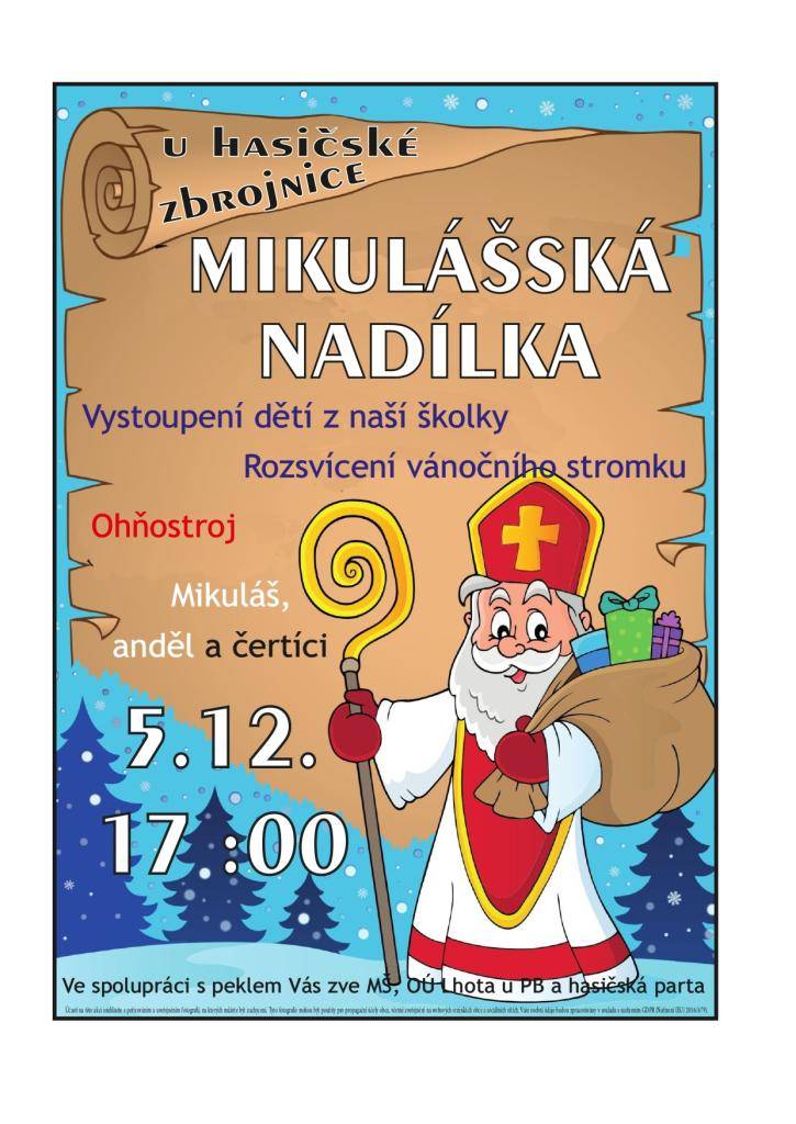 Zveme Vás na již tradiční zahájení adventu, které se uskuteční v pátek 5. prosince 2025 od 17:00 hodin u hasičárny.