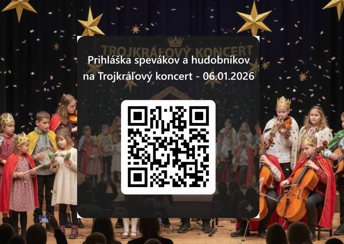 Ako tradične, aj v tomto vianočnom období pripravujeme v našej farnosti a obci tradičný benefičný trojkráľový koncert, ktorý bude 06.01.2026 v našom farskom kostole.