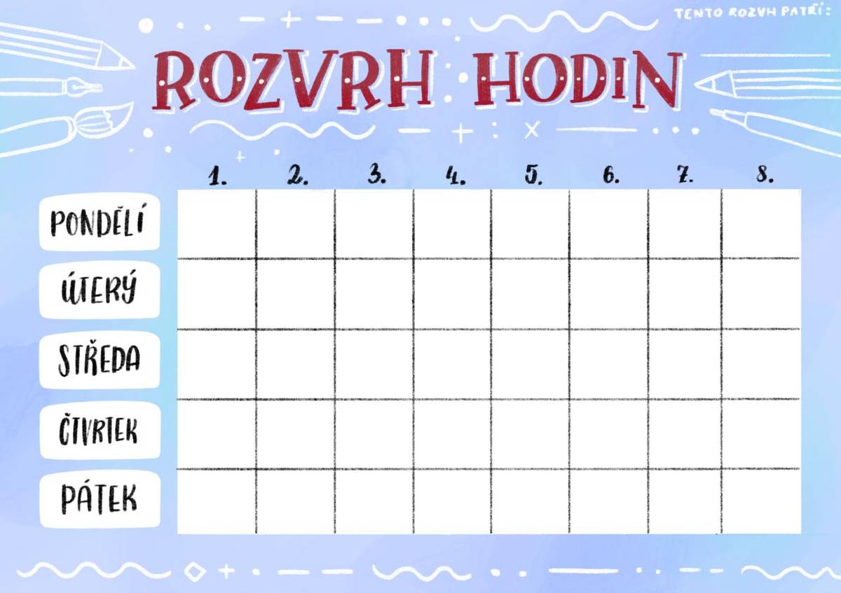 Po dobu plavání (od 24.11.2025 do 13.2.2026) se mění rozvrhy hodin pro 1. -3. ročník.