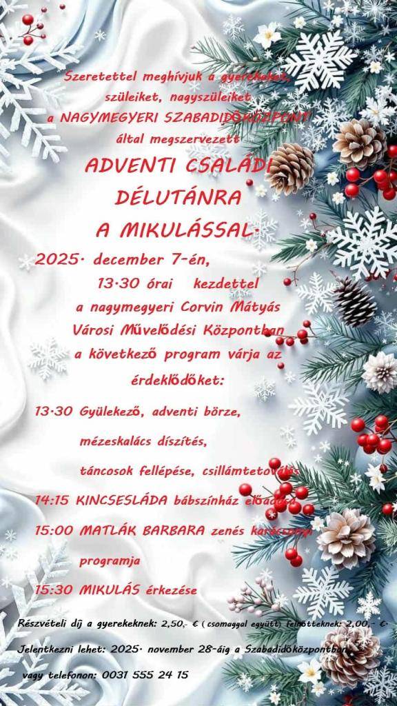 7.decembra 2025, 13:30 - Corvin Mátyás Mestské kultúrne stredisko