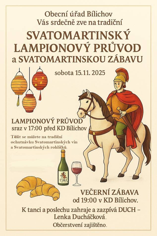 plakát.pdf Z akce může být pořízen záznam. Účastí na akci uděluje účastník pořadateli souhlas s pořízením a zveřejněním fotodokumentace či videozáznamu své osoby. Tyto záznamy budou použity pouze pro účely pořadatele.