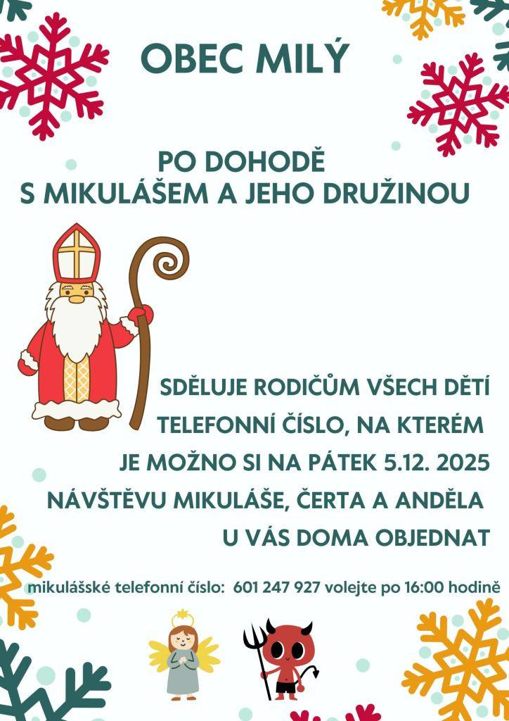 objednání návštěvy u Vás doma - viz informace na plakátu