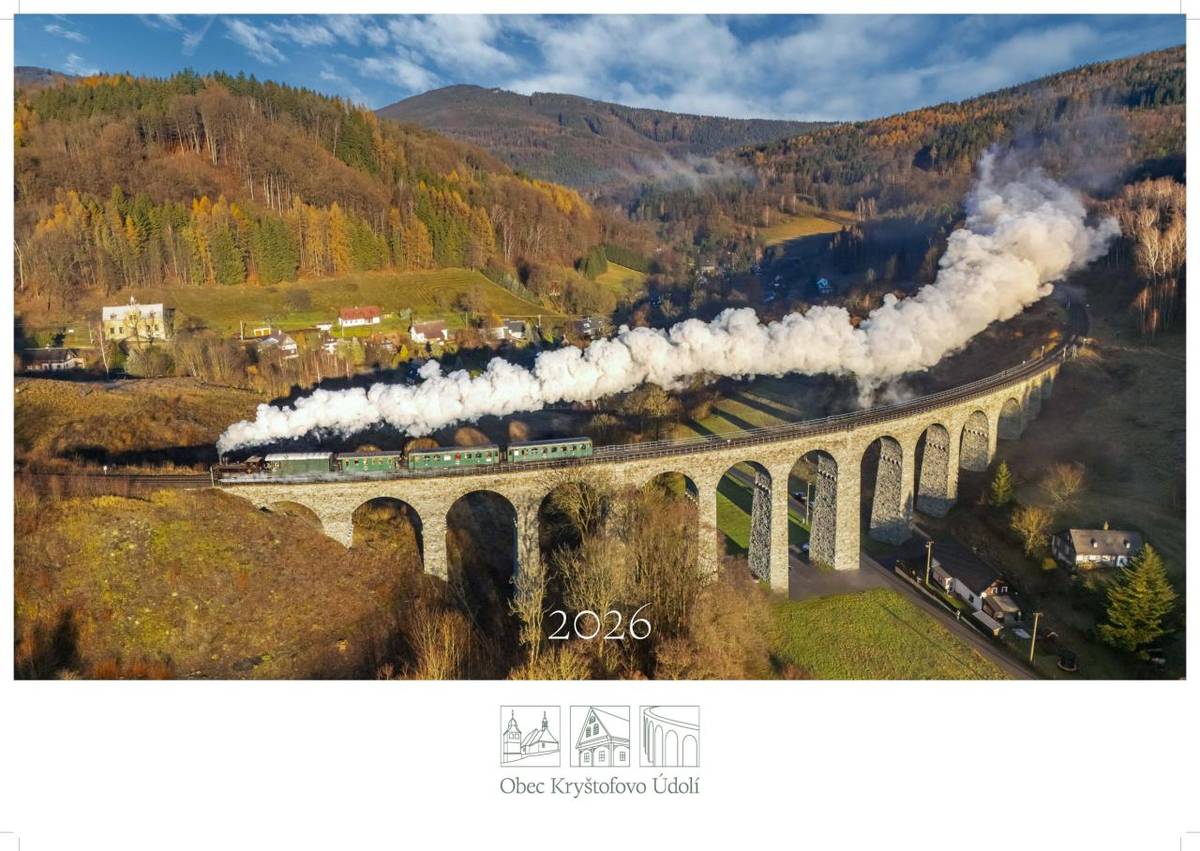 Nástěnný kalendář na rok 2026 je již v prodeji na vybraných místech v Kryštofově Údolí.