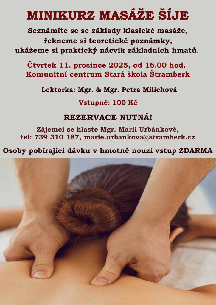 Lektorka: Mgr. & Mgr. Petra Milichová    Vstupné: 100 Kč  Osoby pobírající dávku v hmotné nouzi vstup zdarma.    Rezervace nutná: zájemci se hlaste Mgr. Marii Urbánkové, tel. č.: 739 310 187, marie.urbankova@stramberk.cz