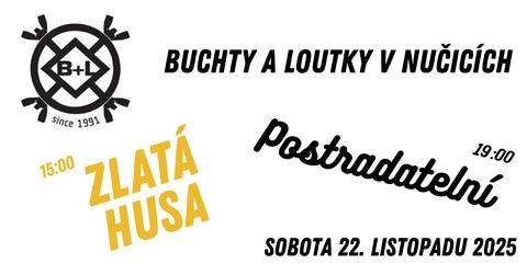 Ochotnický spolek ŽUMPA zve na další ze série akcí nazvaných "Profesionálové míří do Nučic". Letos se nám představí renomovaný pražský soubor Buchty a loutky. V sobotu 22. listopadu od 15:00 zahraje pro děti loutkovou pohádku Zlatá Husa. Tentýž den od 19:00 poté uvede inscenaci Postradatelní, která je loutkovou hříčkou pro dospělé, zpracovanou na motivy stejnojmeného filmu. Inscenace Postradatelní získala v roce 2024 prestižní Cenu Thálie a tuto akci doporučujeme nevynechat.  Více informací na www.divadlozumpa.cz