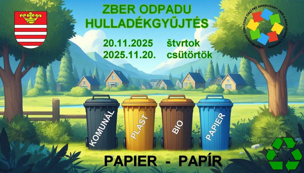 VÝVOZ ODPADU   HULLADÉKGYŰJTÉS