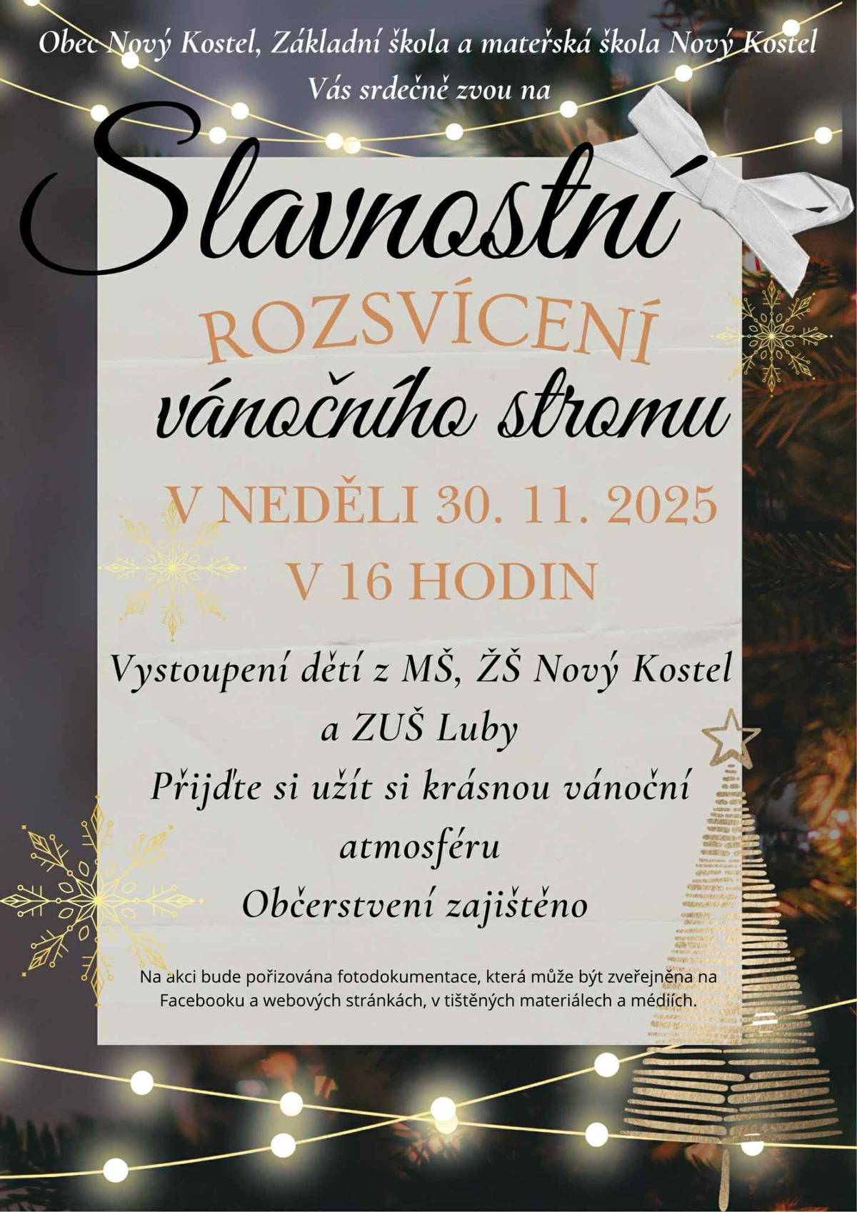 Kdy? V neděli 30. listopadu 2025 od 16 hodin u kostela.