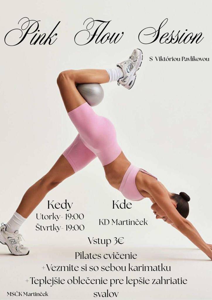 MS SČK v Martinčeku pozýva občanov obce na Pilates cvičenie s Viktóriou Pavlíkovou. Cvičí sa v KD Martinček v utorky a štvrtky o 19:00 hod.