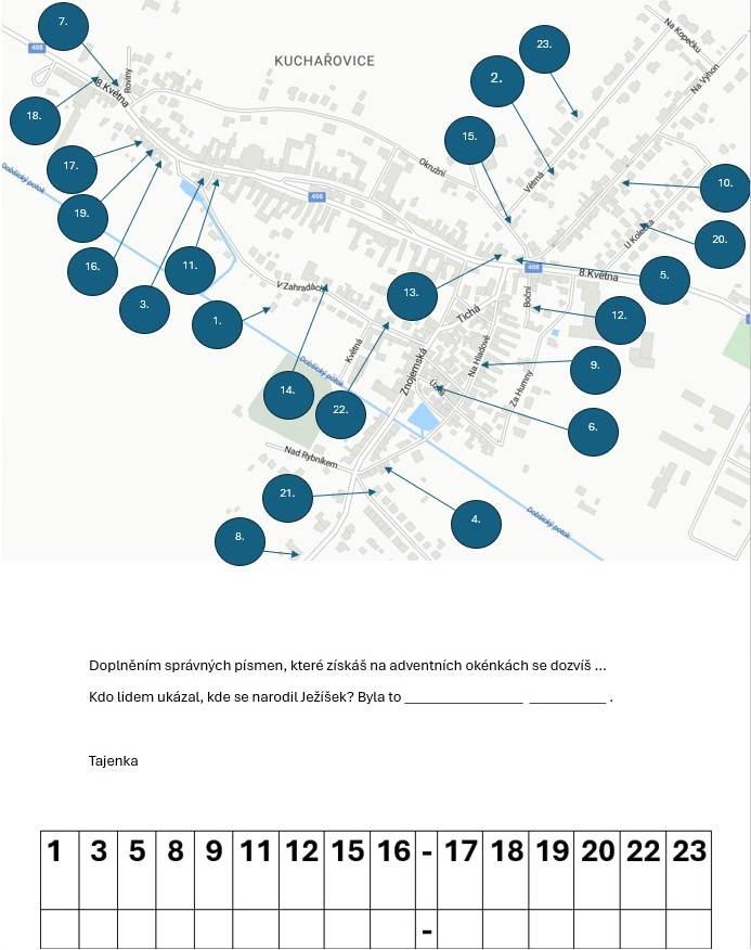 Živý adventní kalendář - krásně vyzdobená vesnice