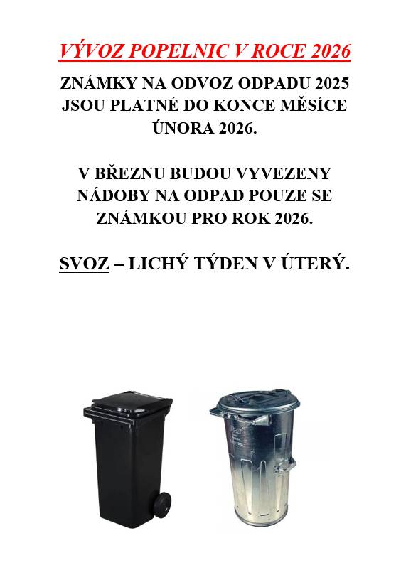Vývoz popelnic v roce 2026