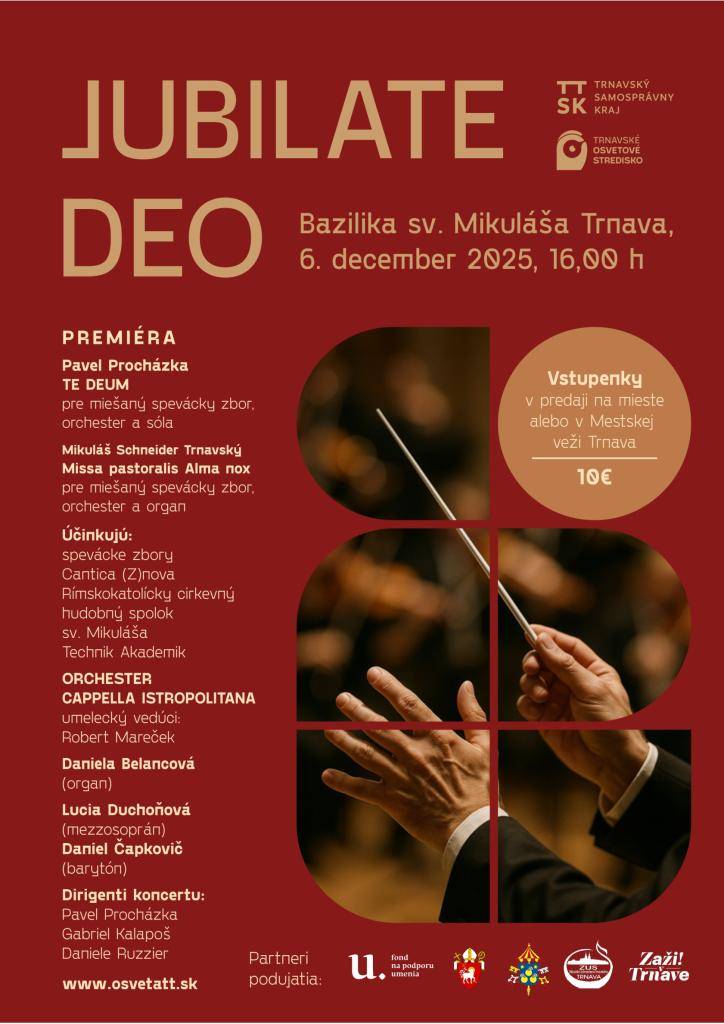 6. december 2025 o 16,00 hod. v Bazilike sv. Mikuláša v Trnave