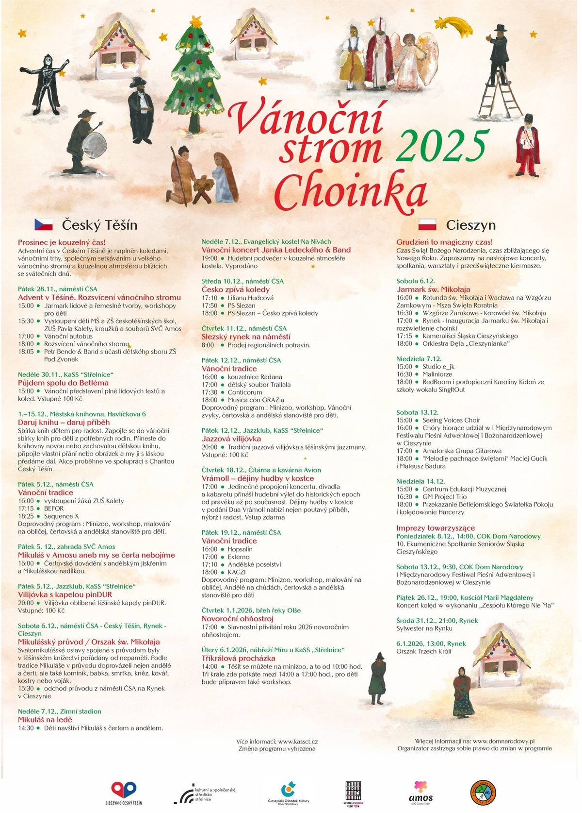 ✨🎄 Srdečně Vás zveme na akce v Českém Těšíně i Cieszyně!