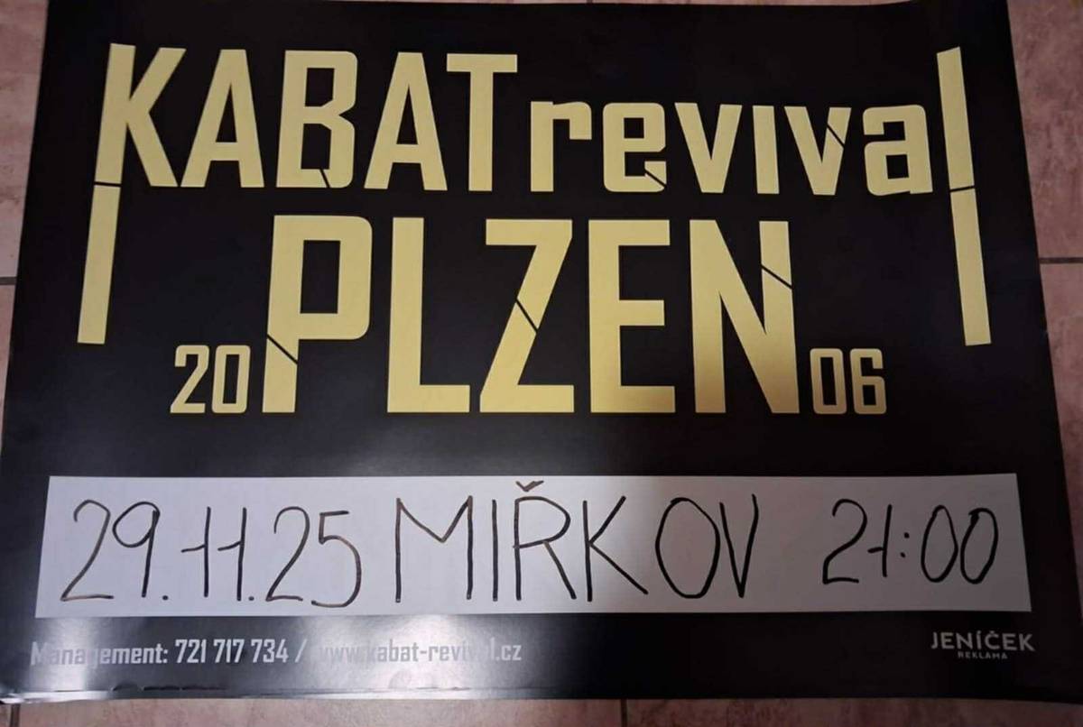SDH Štítary pořádají v Miřkově 29.11.2025 od 21:00h "Kabát revival Plzeň".