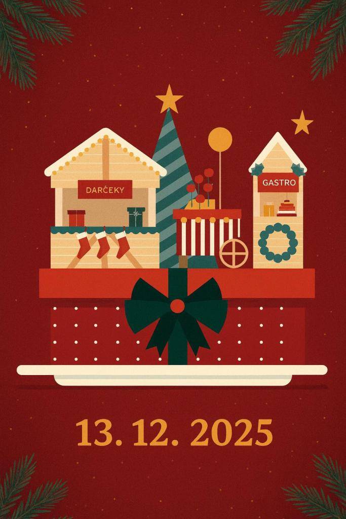 Príďte si vychutnať vôňu Vianoc na Župkovských vianočných trhoch 13. decembra 2025. Čaká na vás bohatý program, stánky s výrobkami a skvelá atmosféra.