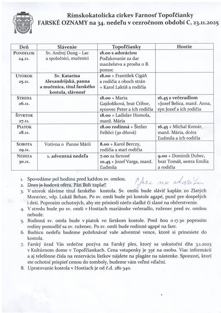 farské oznamy