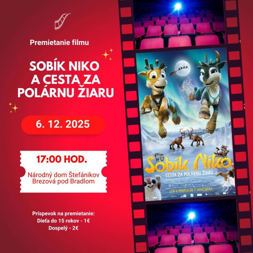 Deti sa môžu tešiť na Mikuláša na premietanie animovanej rozprávky.